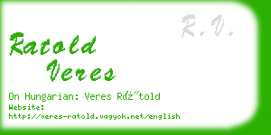 ratold veres business card